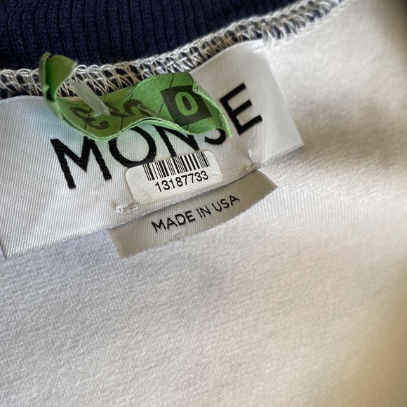 MONSE Watering Can High-Low Tee Crew Neck ShortSleeve Embroidered Pullover, Sz M - Picture 11 of 17